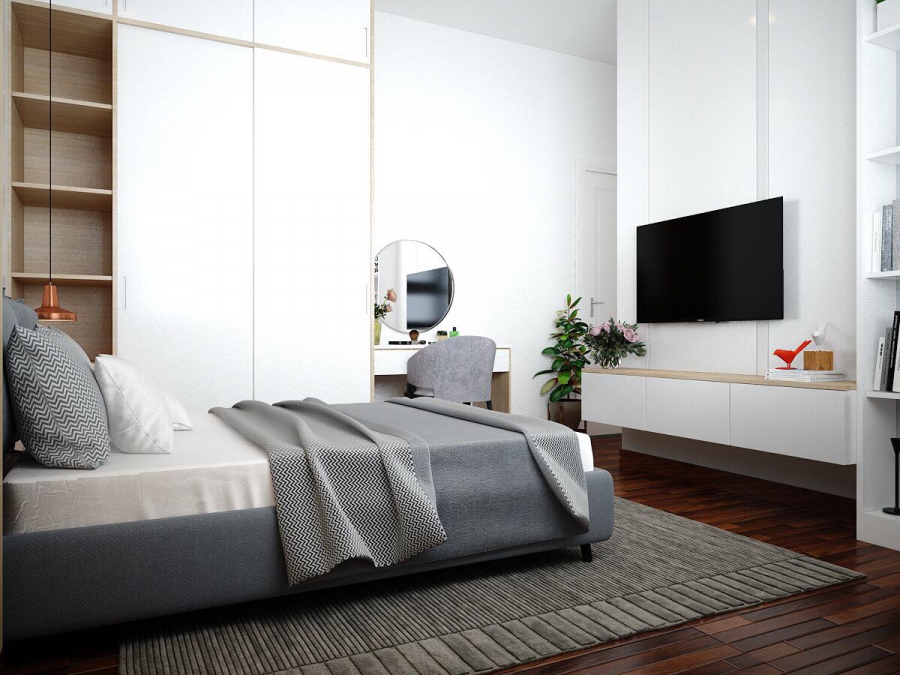 THIẾT KẾ CĂN HỘ 2 PHÒNG NGỦ, PHONG CÁCH HIỆN ĐẠI