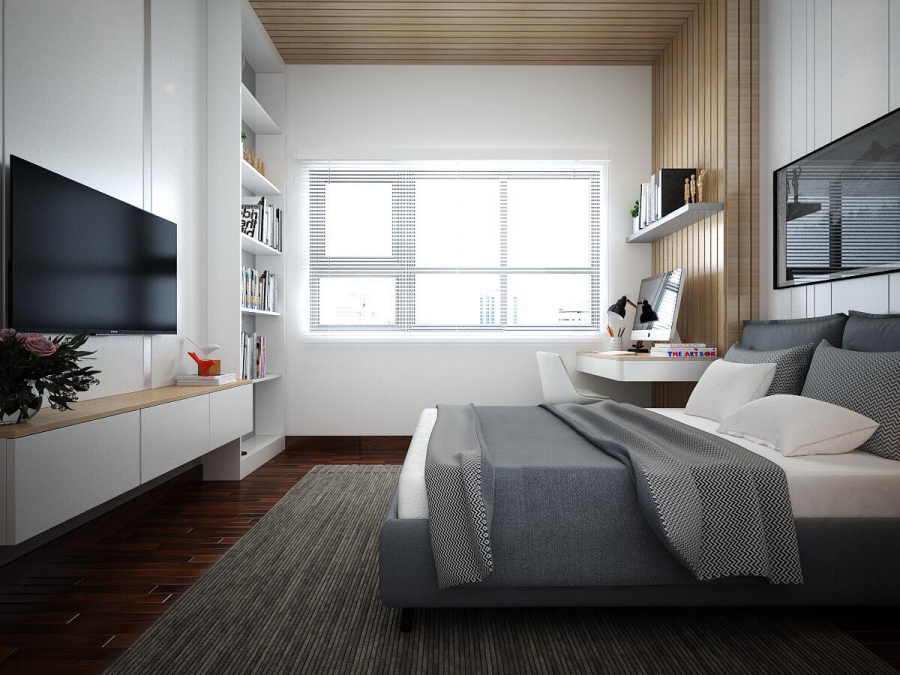 THIẾT KẾ CĂN HỘ 2 PHÒNG NGỦ, PHONG CÁCH HIỆN ĐẠI