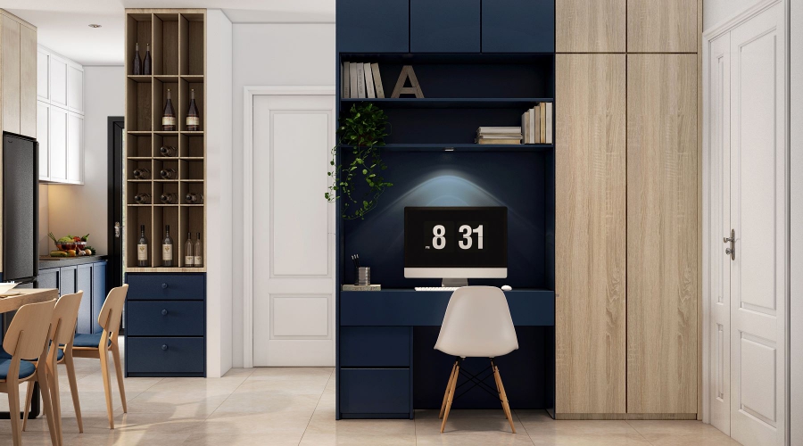 THIẾT KẾ NỘI THẤT CĂN HỘ 1 PHÒNG NGỦ