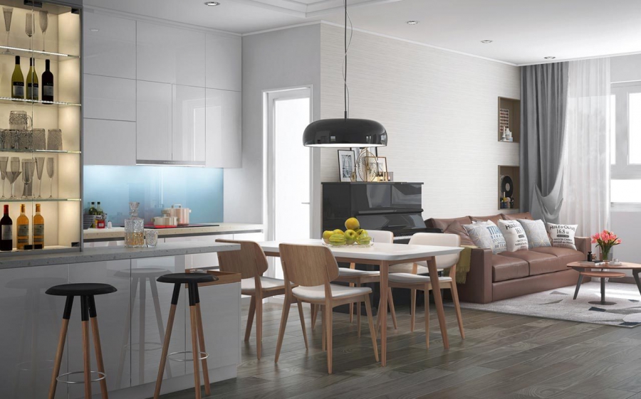 THIẾT KẾ NỘI THẤT CĂN HỘ CHUNG CƯ 3 PHÒNG NGỦ