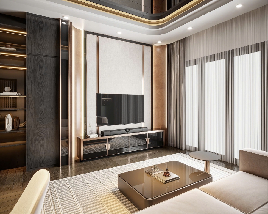 THIẾT KẾ NỘI THẤT NHÀ PHỐ 4 PHÒNG NGỦ, 3 TẦNG, VỚI PHONG CÁCH HIỆN ĐẠI SANG TRỌNG