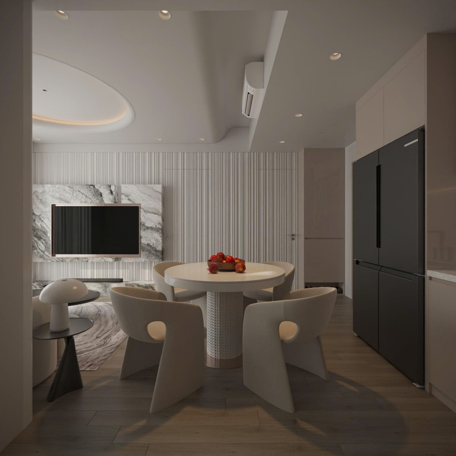Thiết Kế Nội Thất Căn Hộ 1 Phòng Ngủ, Phong Cách Hiện Đại, Dự Án Masterise Quận 9, Tp.HCM