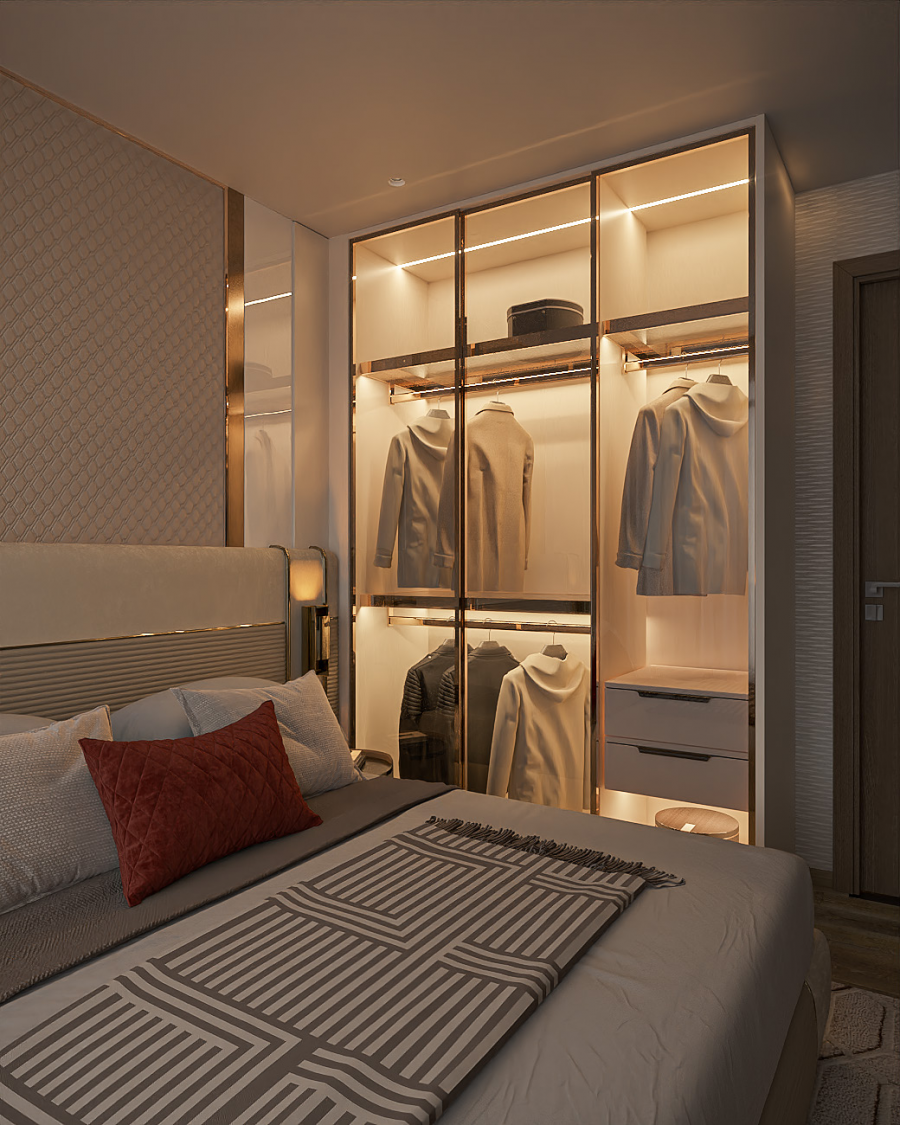 Thiết Kế Thi Công Nội Thất Căn Hộ 2 Phòng Ngủ, Phong Cách Luxury, Vinhome Quận 9, Tp.HCM