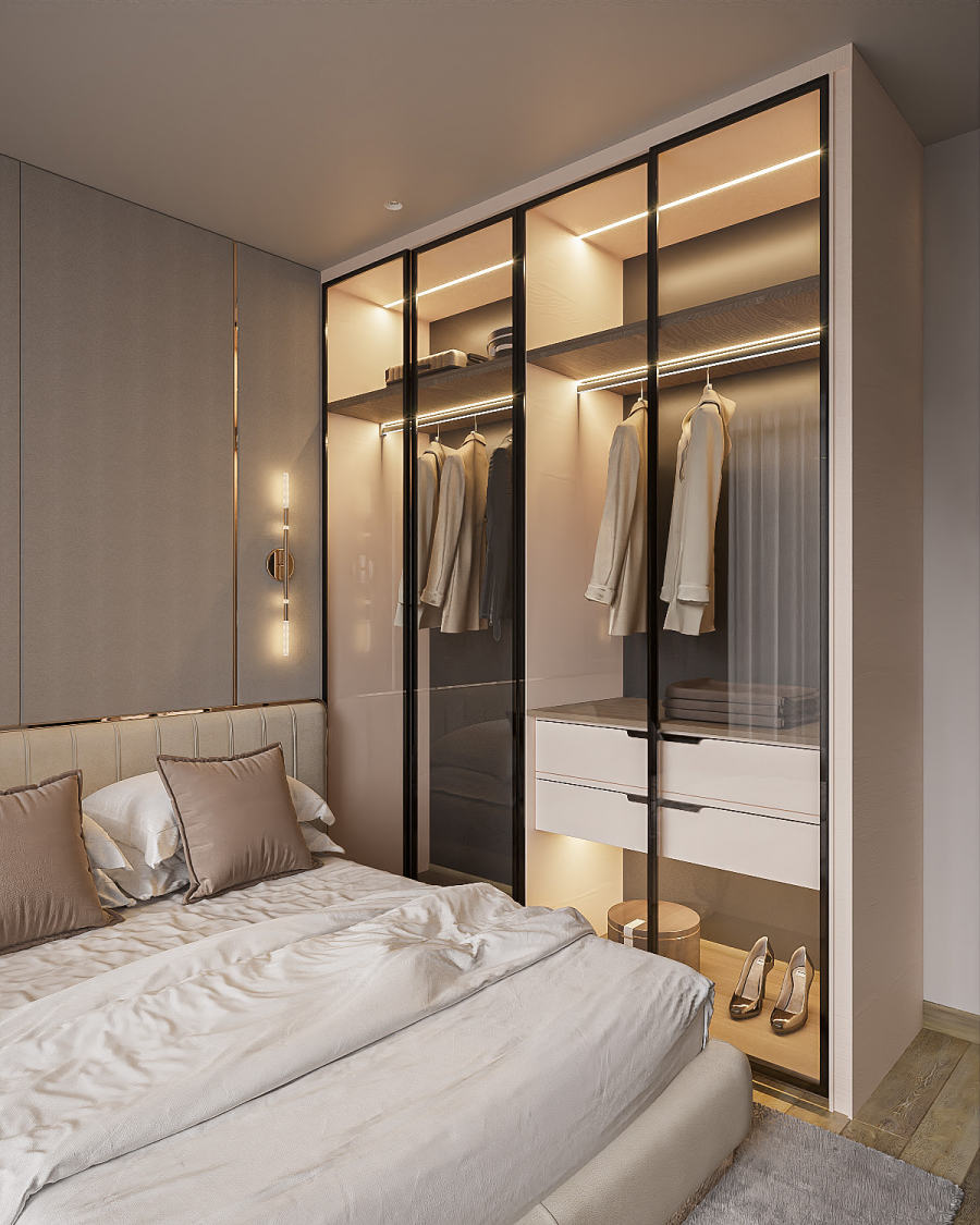 Thiết Kế Thi Công Nội Thất Căn Hộ 2 Phòng Ngủ, Phong Cách Luxury, Vinhome Quận 9, Tp.HCM
