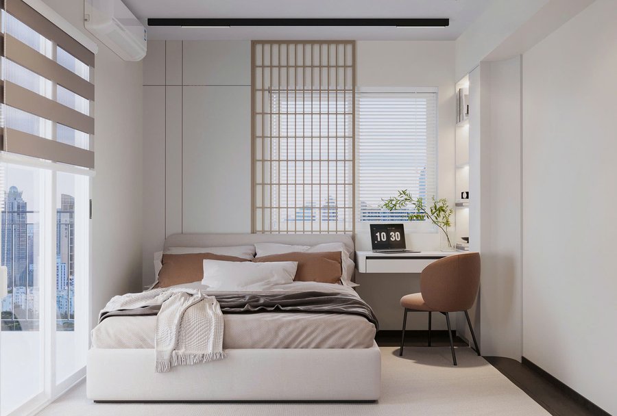 Thiết kế nội thất phòng ngủ thứ 2 căn hộ Bàu Cát Tân Bình Thiết kế nội thất phòng ngủ thứ 2 căn hộ Bàu Cát Tân Bình