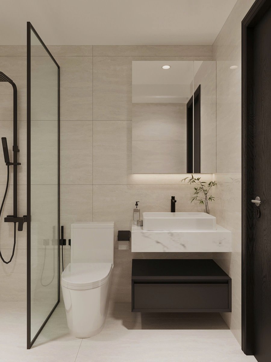 Lavabo đá marble phòng tắm căn hộ Bàu Cát Tân Bình Lavabo đá marble phòng tắm căn hộ Bàu Cát Tân Bình