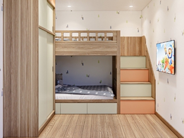 Bộ nội thất phòng ngủ trẻ em 16m2